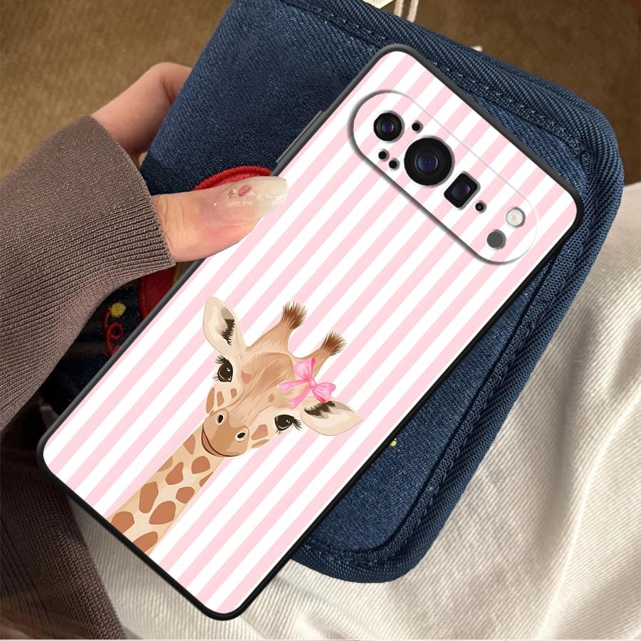 Google Pixel 9 - Cartoon Giraffe Funda Telefoon Cover Case