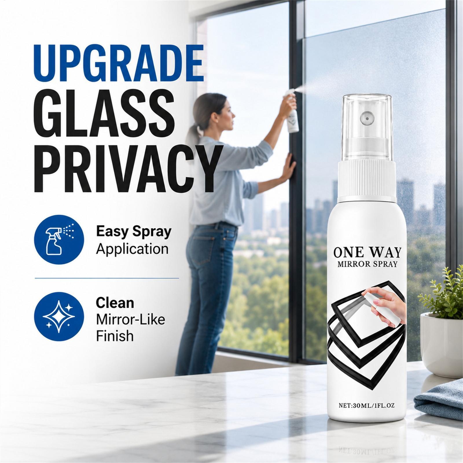 Privacy Screen Protector - Reflecterende raamspray 30 ml Sneldrogend Warmte-isolatie