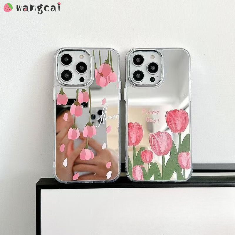 Realme Gt 6 - Tulpen Plating Spiegel Telefoonhoesje voor Realme