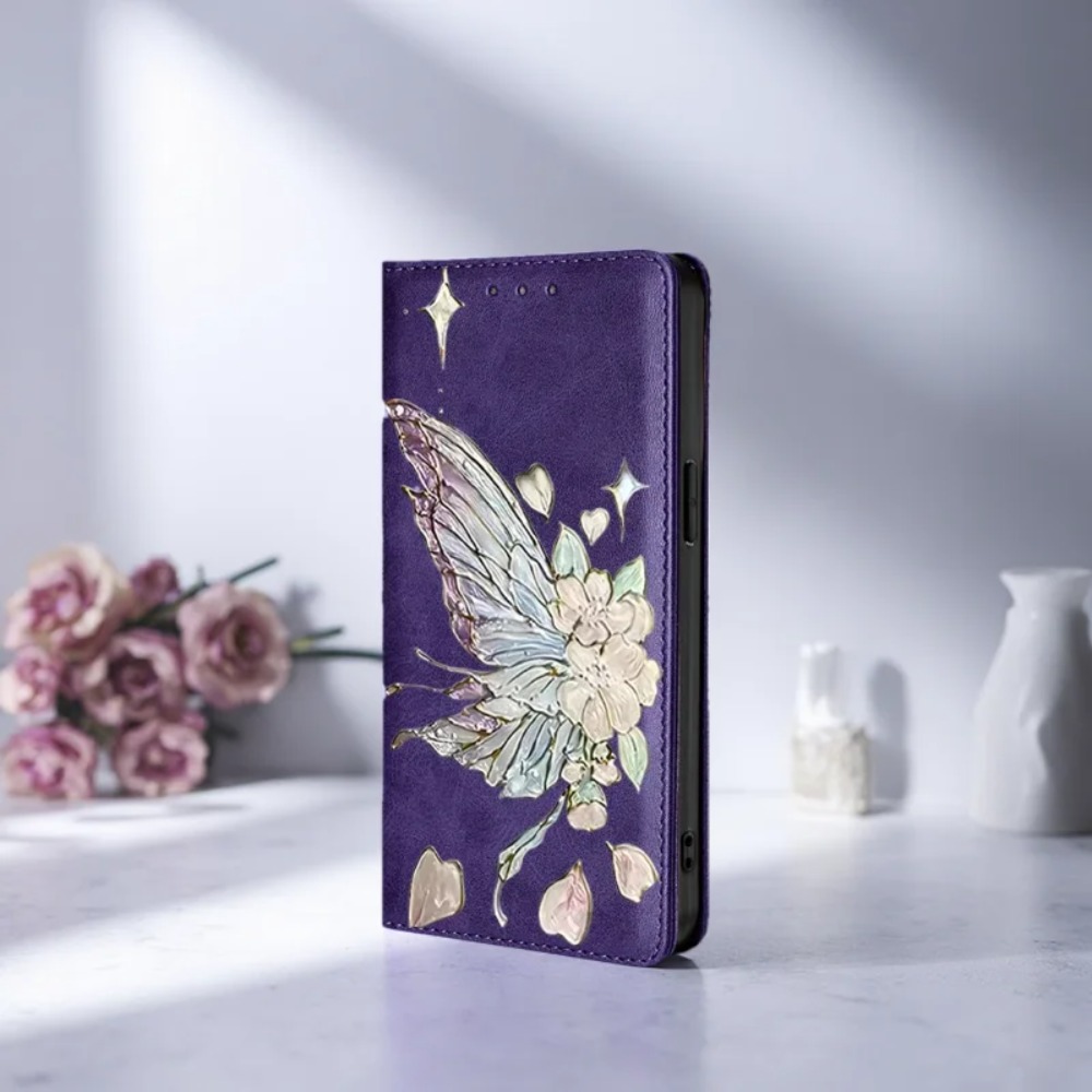 Samsung Galaxy S24 - Geschilderde magnetische flip lederen portemonnee hoes