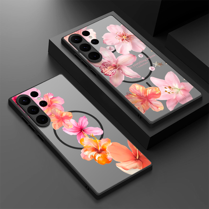 Roze Bloemen Patroon Magnetisc - Samsung Galaxy S24 recensie en prijs